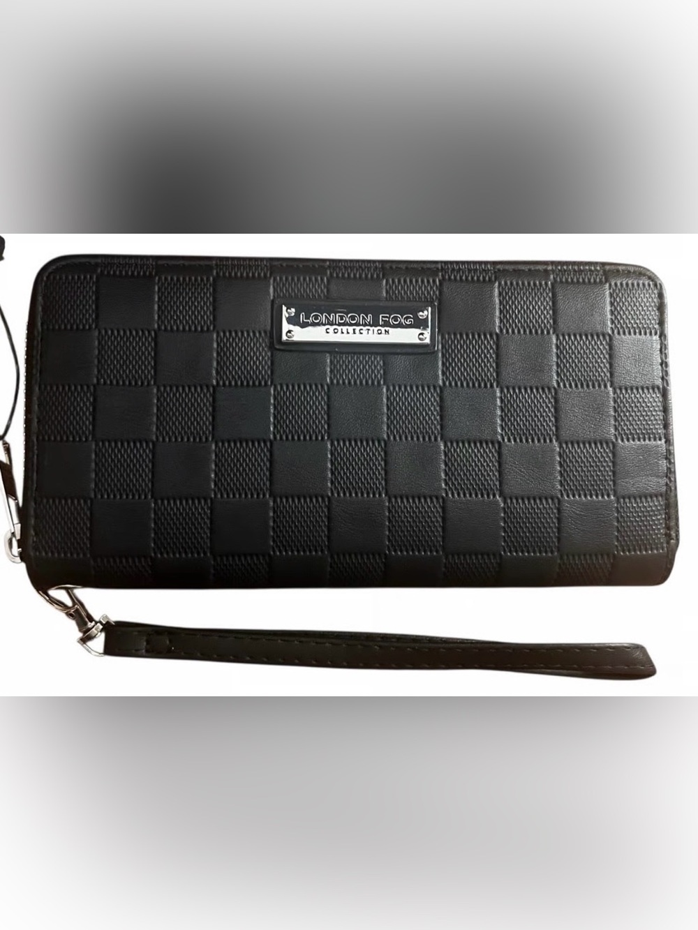 London Fog Black Zip-Around Dakota Wallet